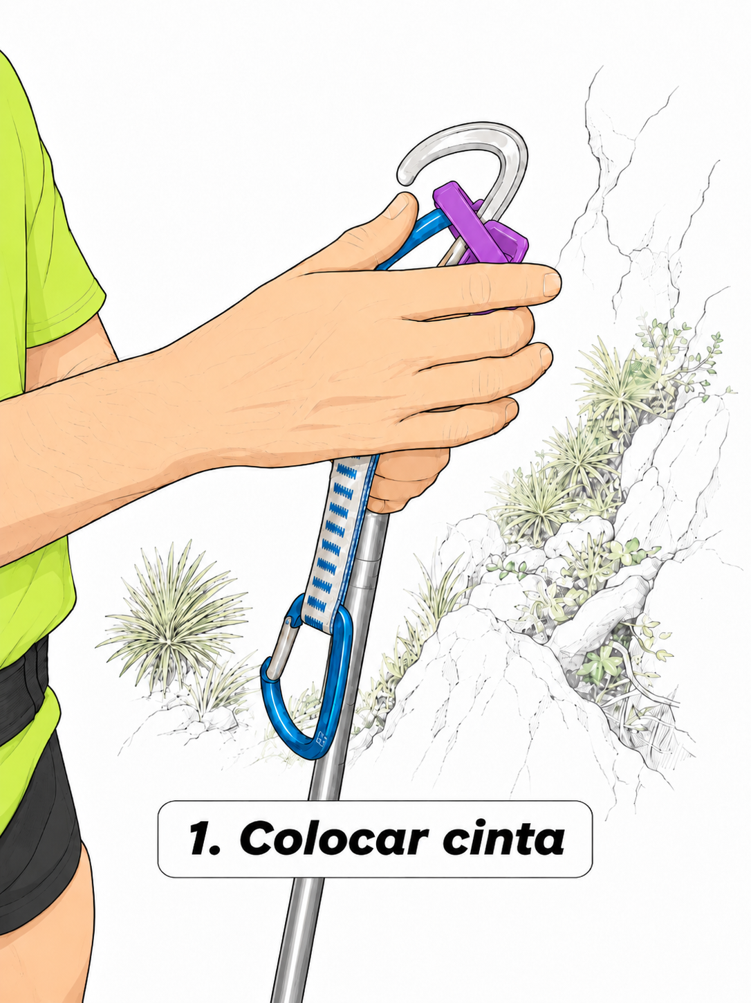 Paso 1: colocar la cinta exprés en el Clipstick