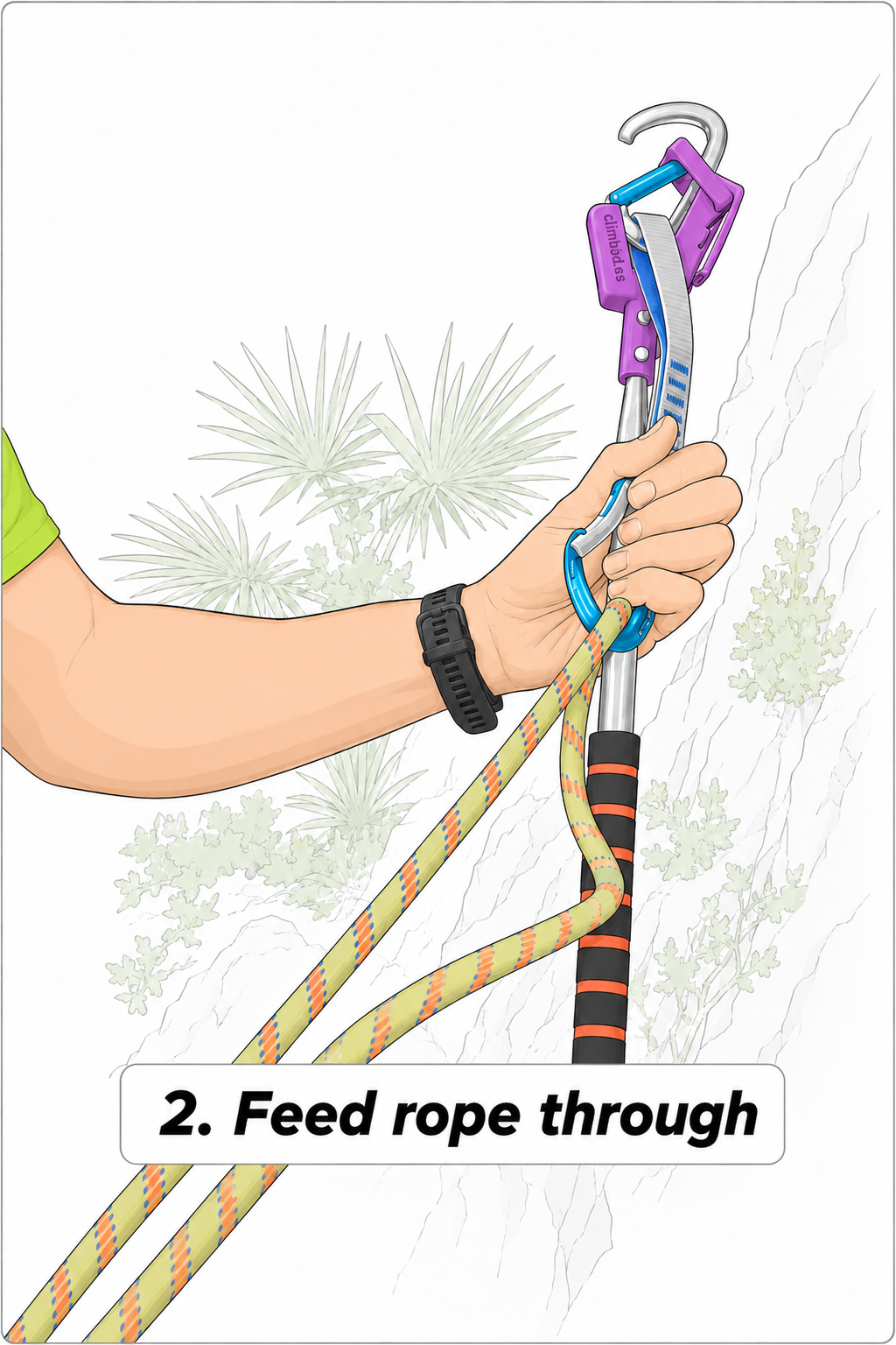 Step 2: feed the rope through the sling